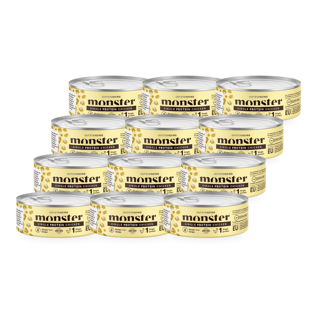 Monster Cat Adult Single Protein Chicken 12 x 100 g