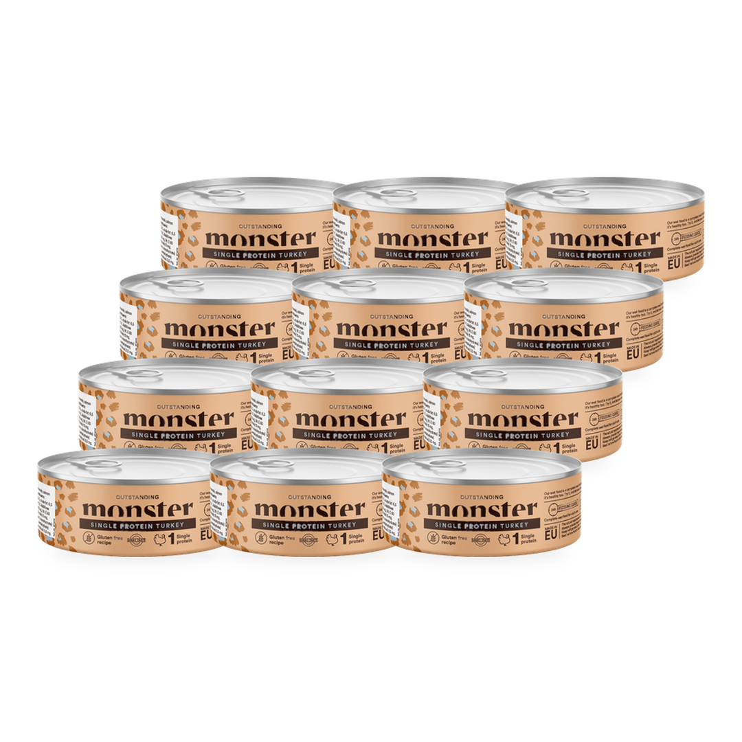 Monster Cat Adult Single Protein Turkey 12 x 100 g