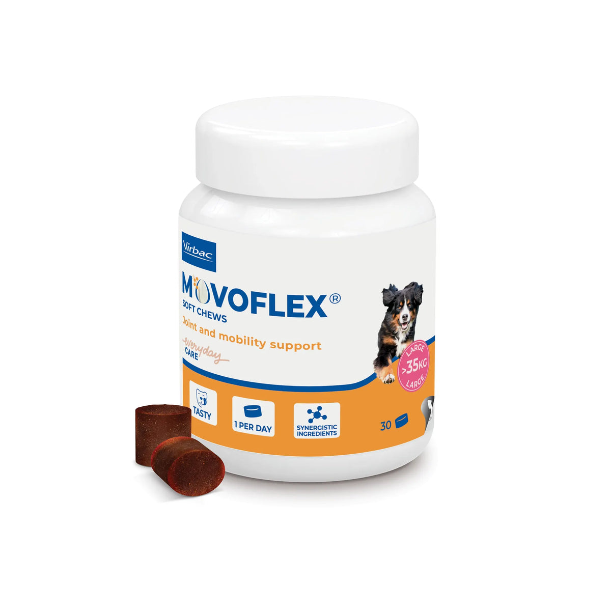 Movoflex L tuggbitar för hund >35 kg kroppsvikt 30 st