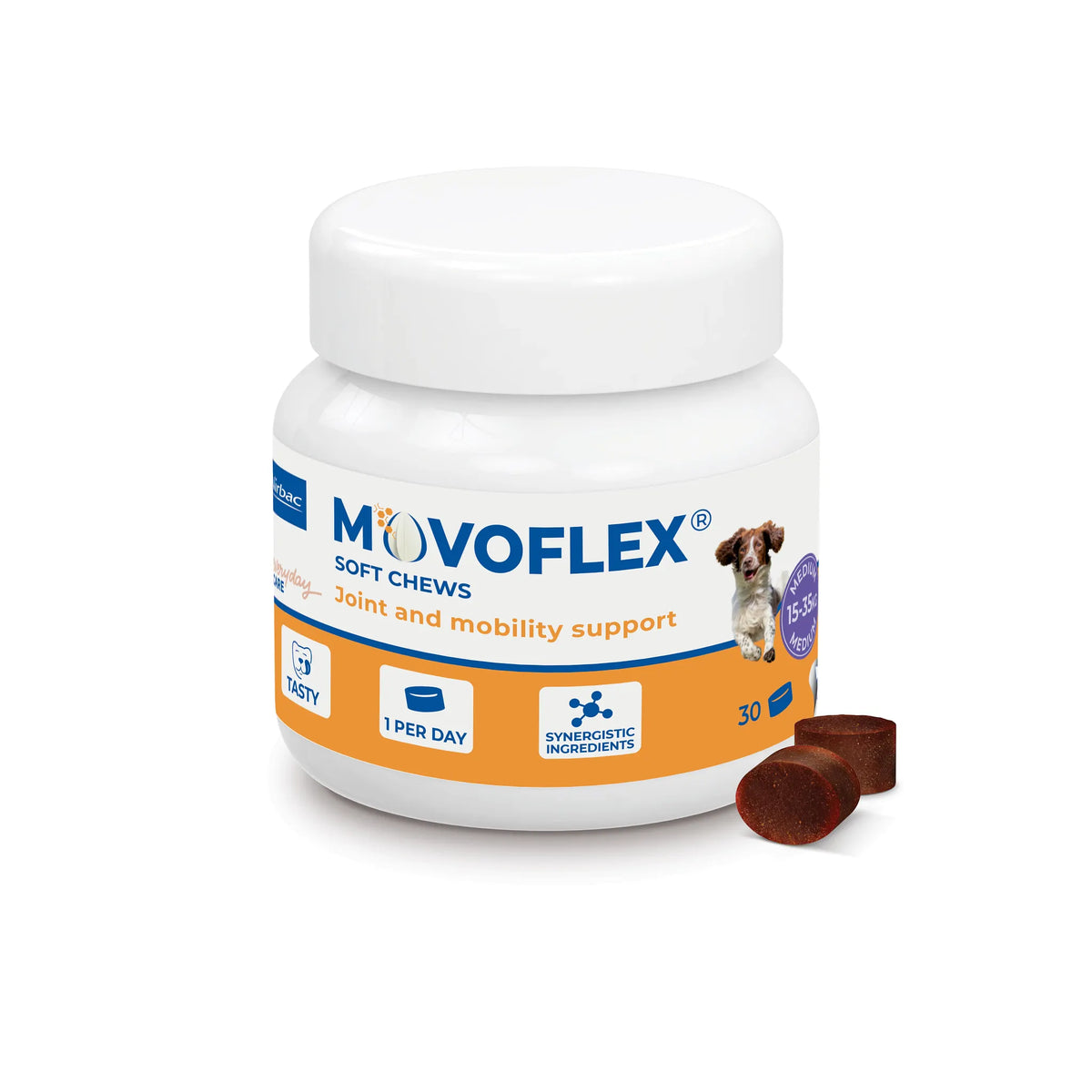 Movoflex M tuggbitar för hund 15-35 kg kroppsvikt 30 st