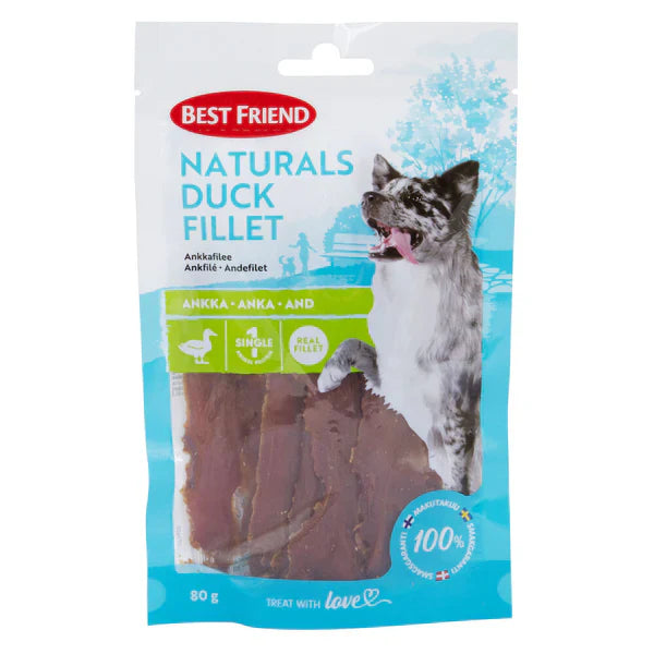 Best Friend Naturals Duck Fillet 80 g för hundar
