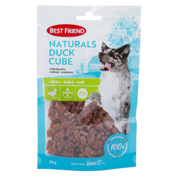 Best Friend Naturals Duck Cube 70 g för hundar