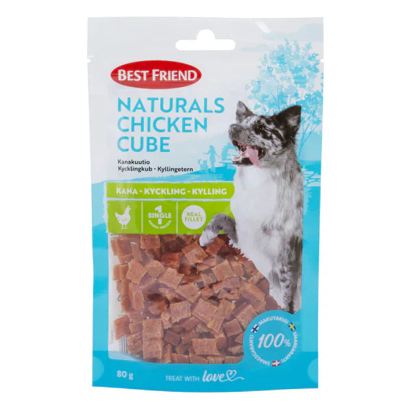 Best Friend Naturals Chicken Cube 80 g för hundar