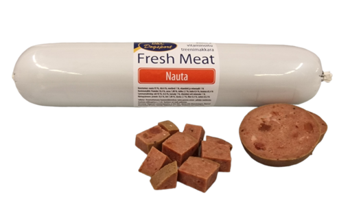D&C Fresh Meat Nöt korv 400 g för hundar