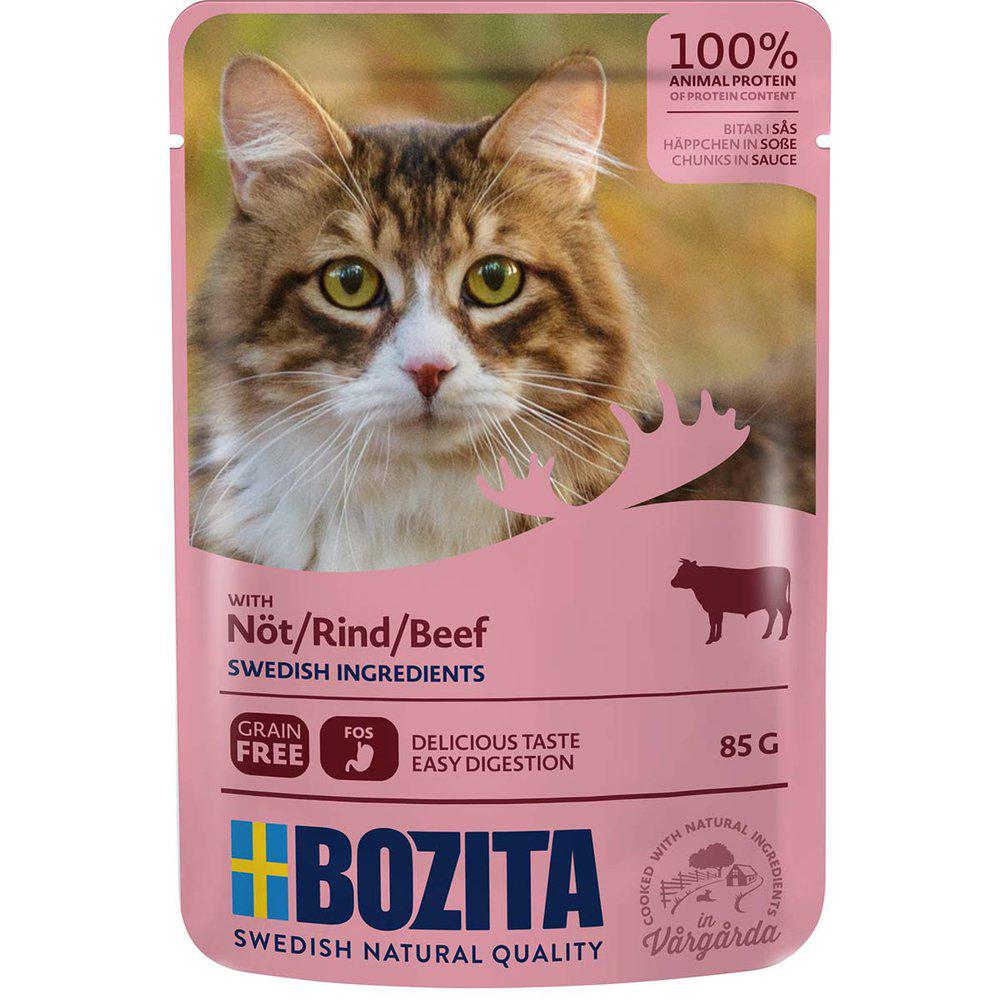 Bozita Chunks in Sauce with Beef for Cats 12 x 85 g