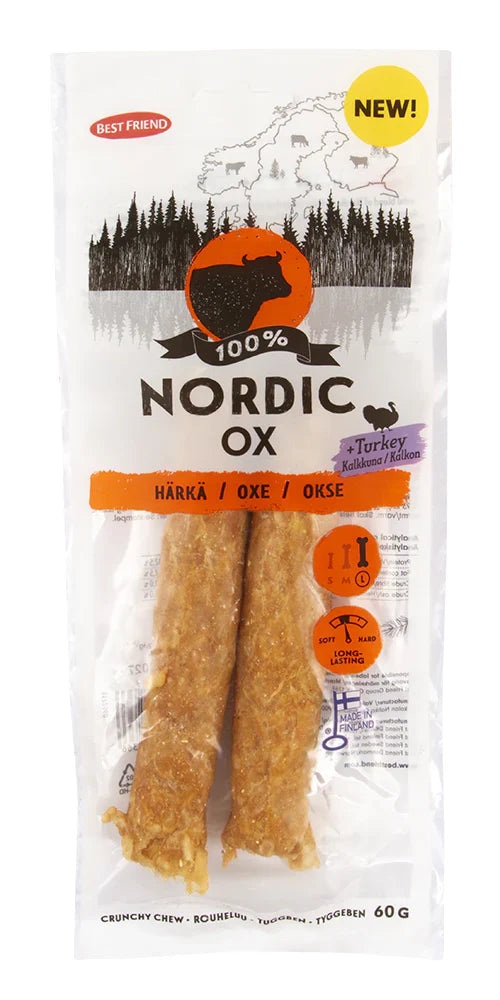Best Friend Nordic nöt + kalkon tuggben 2 st 60 g