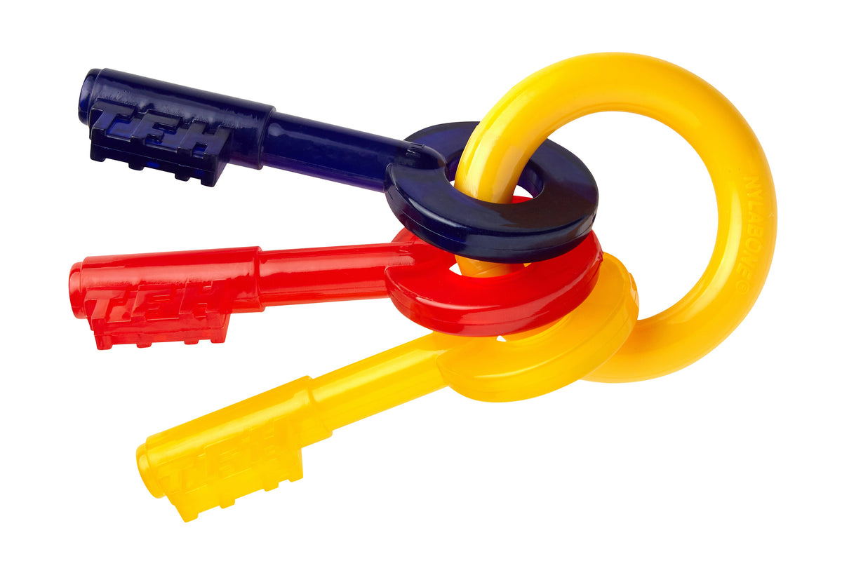 Nylabone Puppy Teething Keys tuggleksak bacon för valpar M