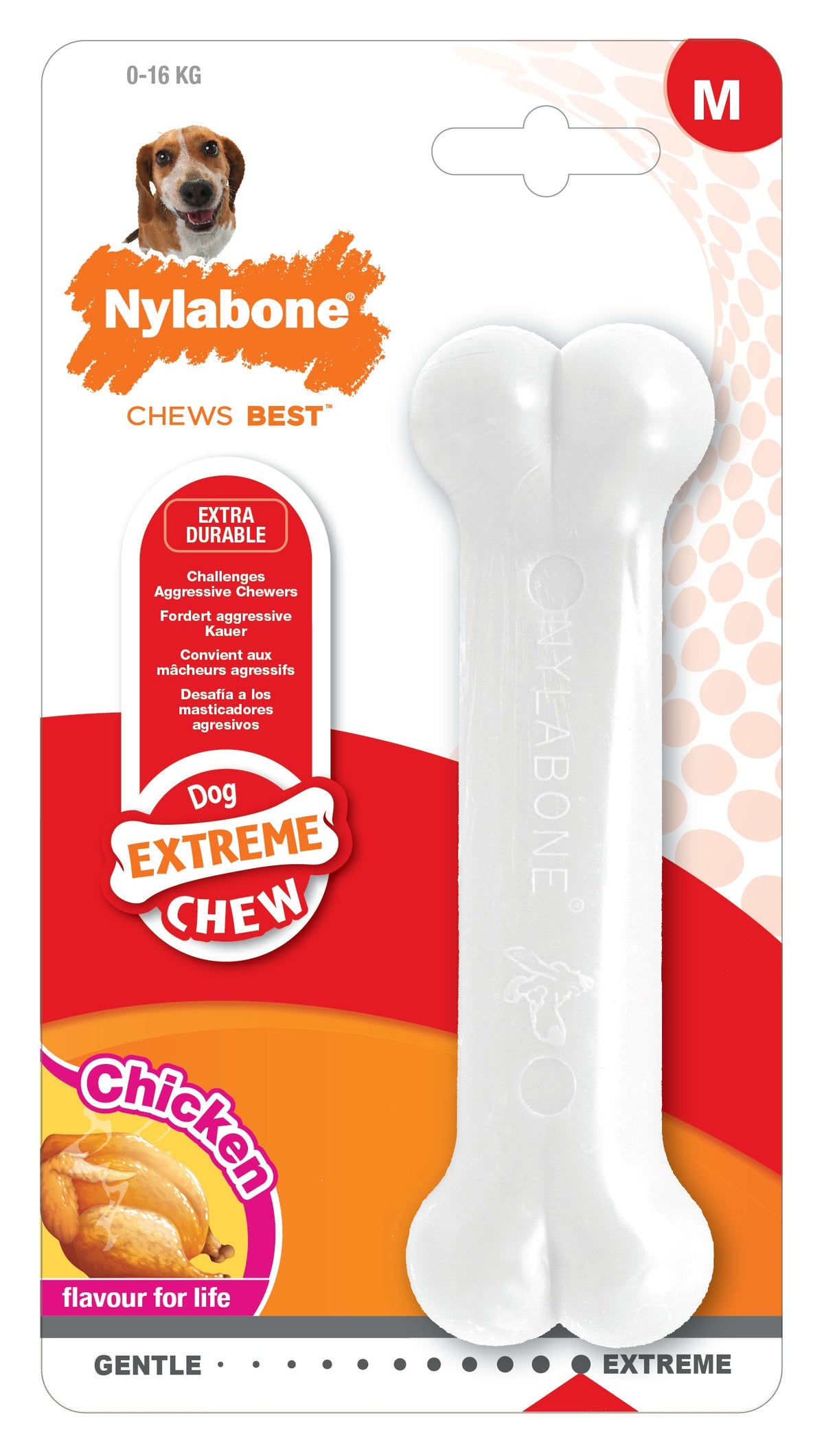 Nylabone Extreme Chew kyckling S för hundar