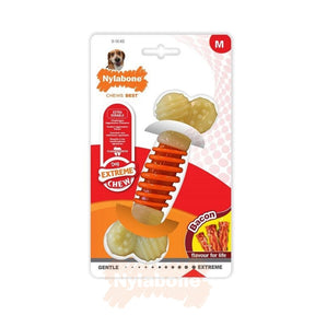 Nylabone Extreme Chew Pro Action tuggleksak bacon M för hundar