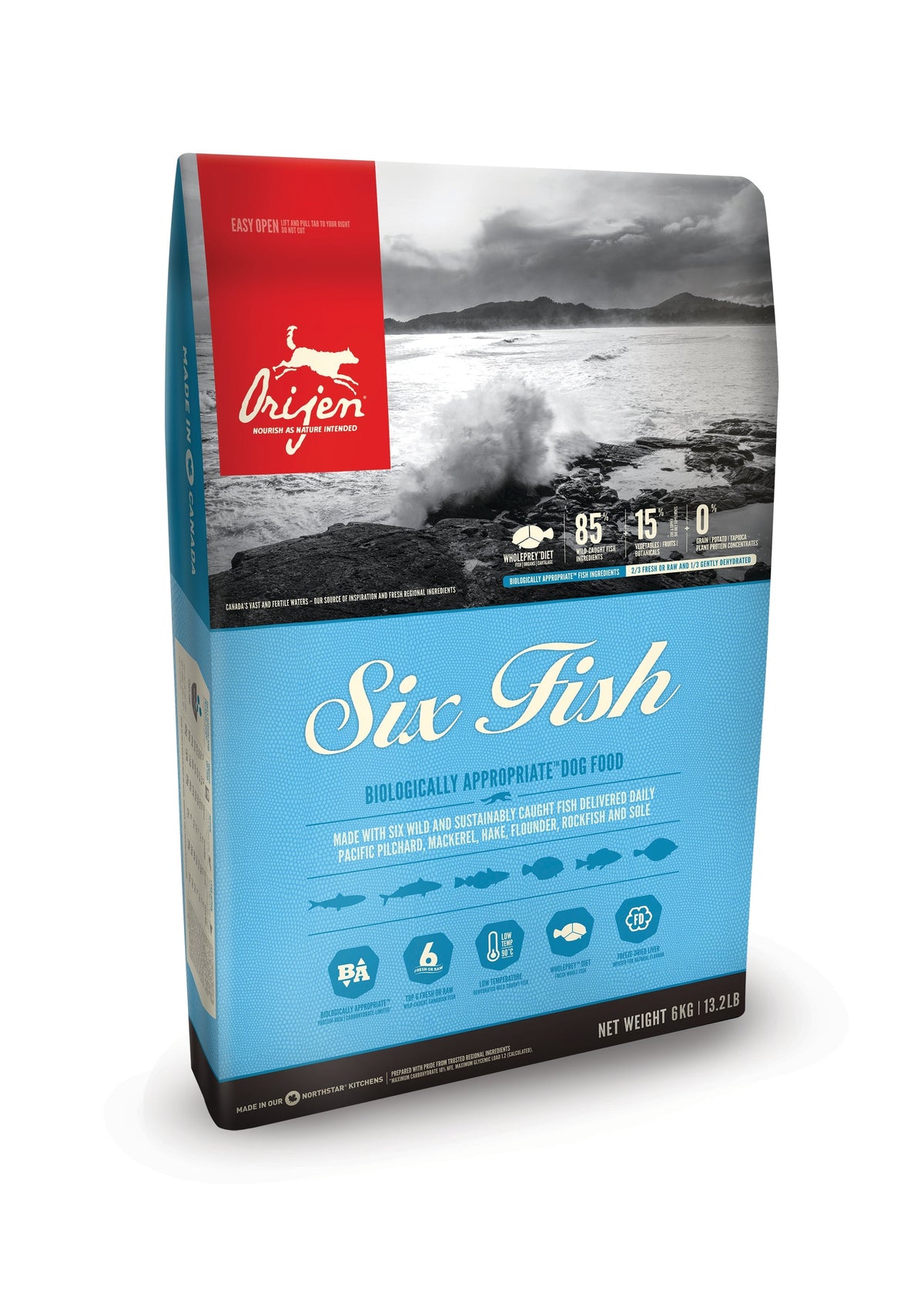 Orijen Six Fish 6 kg för hundar
