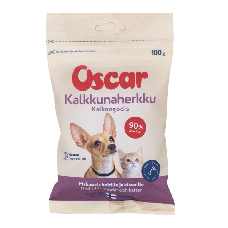 Oscar Kalkongodis 100 g för hundar och katter