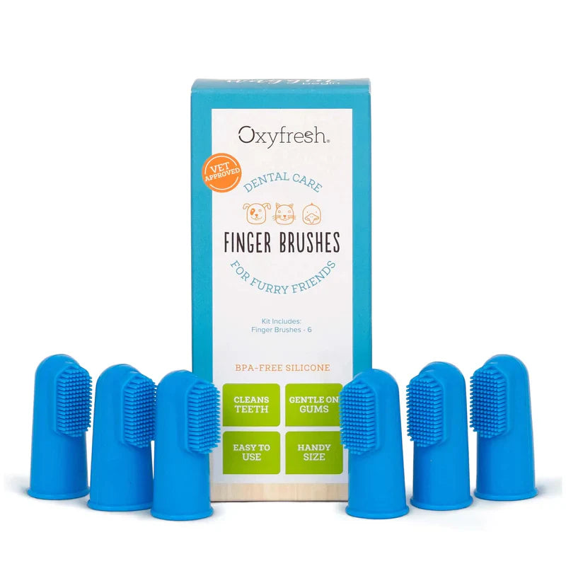 Oxyfresh Premium Pet Toothbrush Set fingertandborstar 6 st