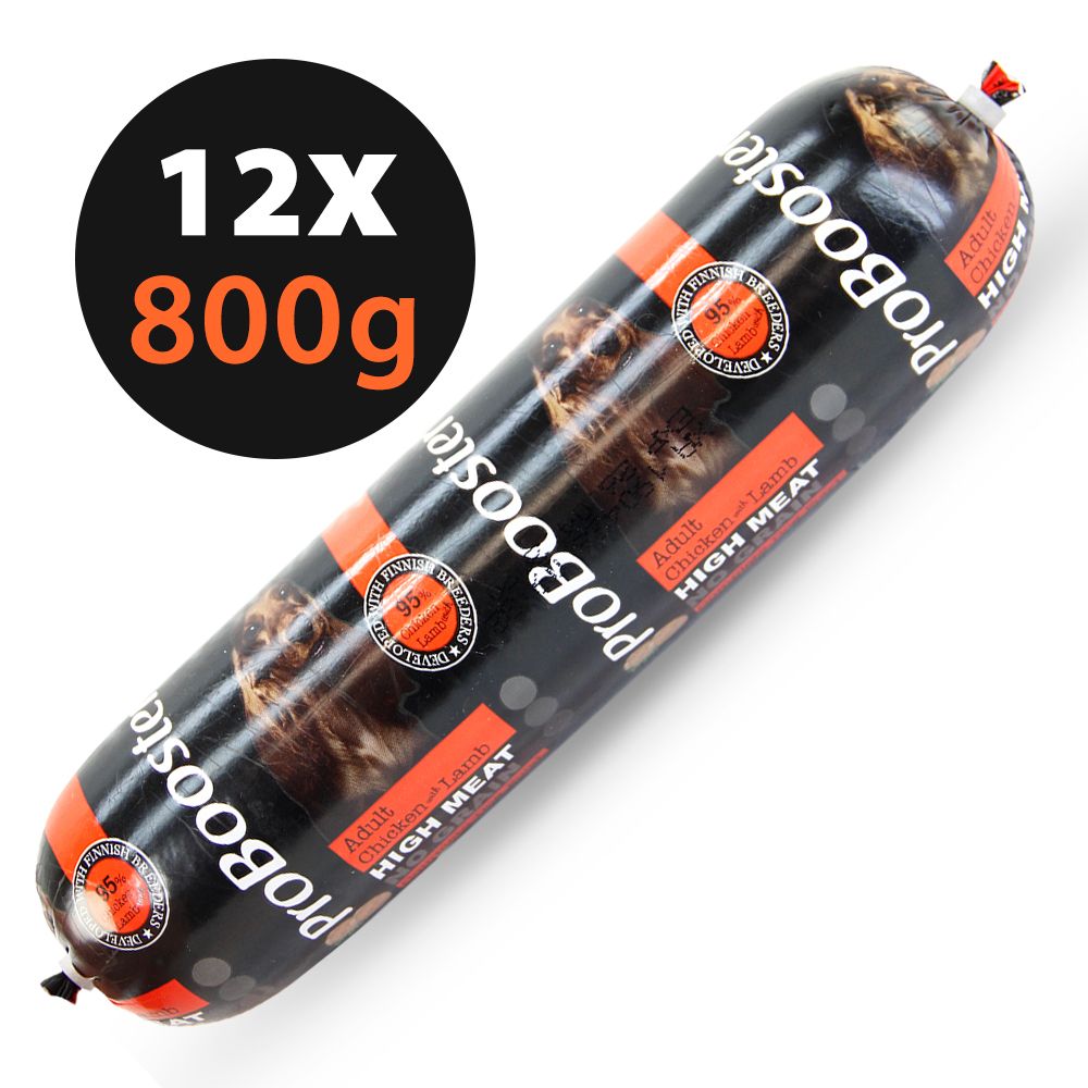 ProBooster Meat Meal kana ja lambalihaga teraviljavaba märgtoit koertele 12 x 800 g MULTIPAKK