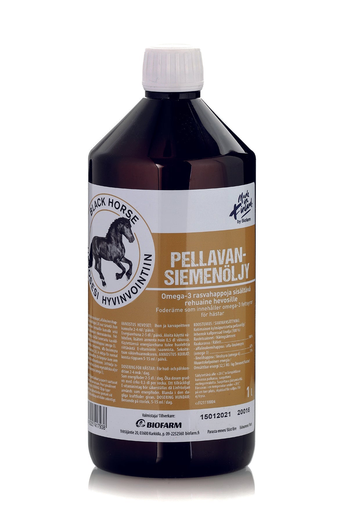 Black Horse Linfröolja 1 liter