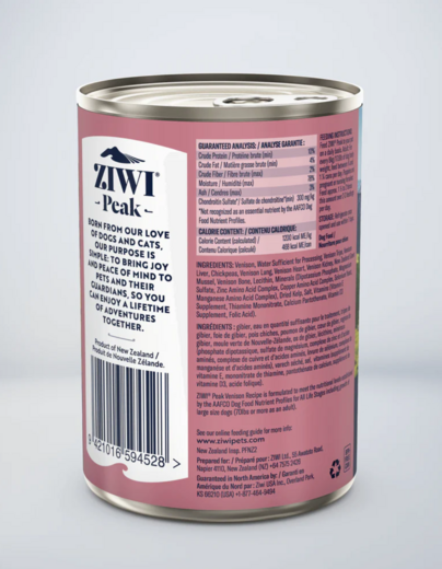 ZiwiPeak rådjur för hundar 12 x 390 g