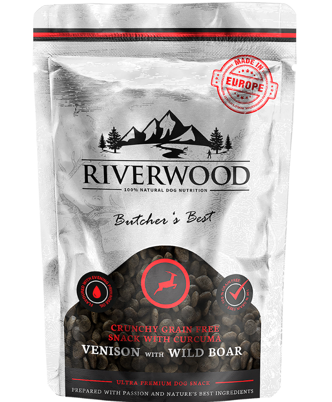Riverwood krispiga spannmålsfria hjort & vildsvinssnacks 200 g
