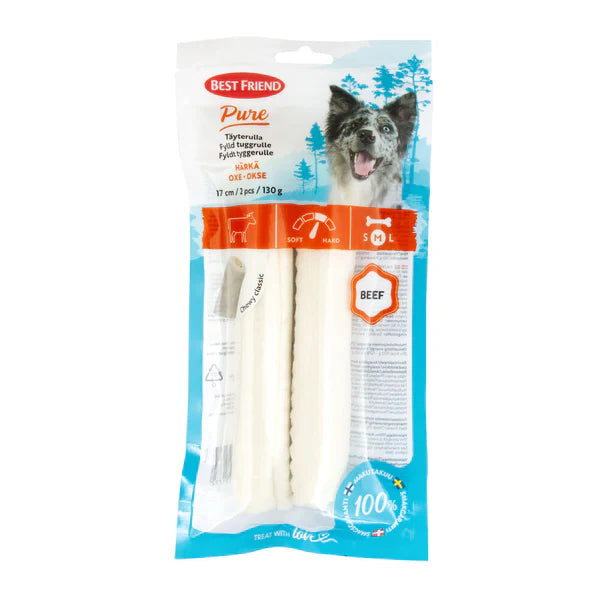 Best Friend Pure fylld tuggrulle nöt 17 cm 2 st 130 g