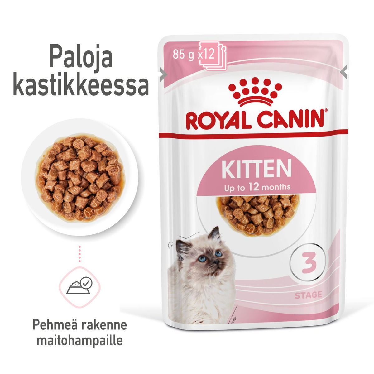 Royal Canin Kitten kastmes märgtoit kassipoegadele 12 x 85 g MULTIPAKK