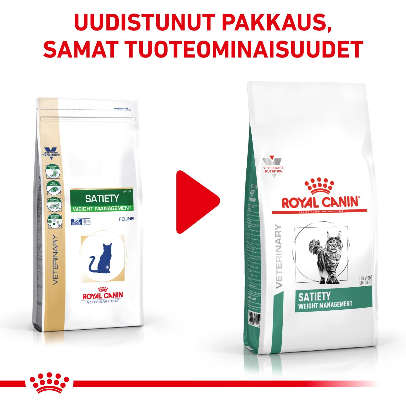 Royal Canin Veterinary Diets Weight Management Satiety kuivtoit kassidele 1,5 kg