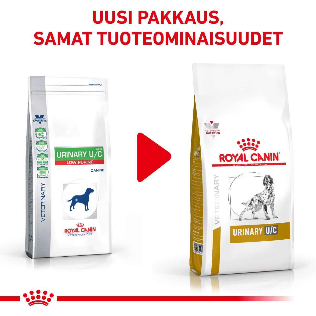 Royal Canin Veterinary Diets Urinary U/C Low Purine kuivtoit koertele 2 kg