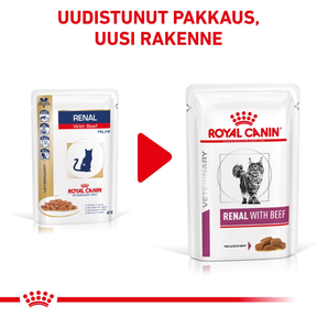Royal Canin Veterinary Diets Vital Renal Beef våtfoder för katt 12 x 85 g