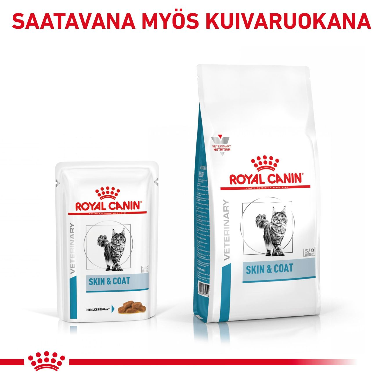 Royal Canin Veterinary Diets Derma Skin & Coat Pouch wet cat food 12 x 85g