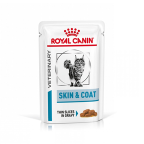 Royal Canin Veterinary Diets Derma Skin & Coat Pouch 12x85g våtfoder för katt smakprov