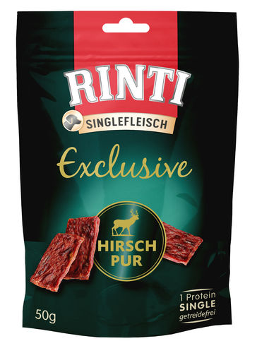 Rinti Singlefleisch Exclusive Pur Hjort 50 g för hundar