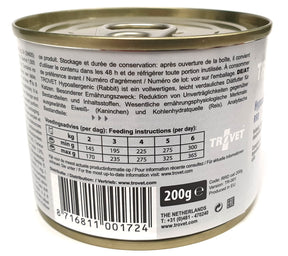 Trovet RRD Hypoallergen kanin för katter 6 x 200 g 
