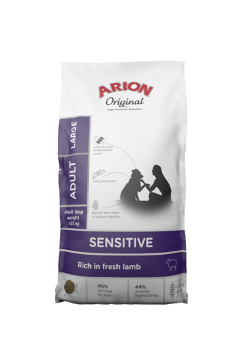 Arion Sensitive Large Lamm 12 kg för hundar