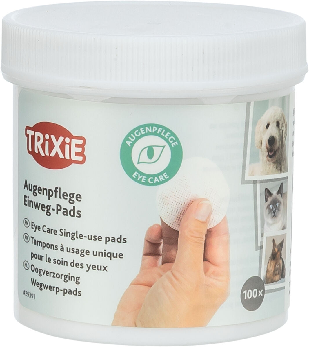 Trixie silmaümbruse puhastuslapid lemmikloomadele, Aloe Vera ja provitamiin B5, 100 tk.