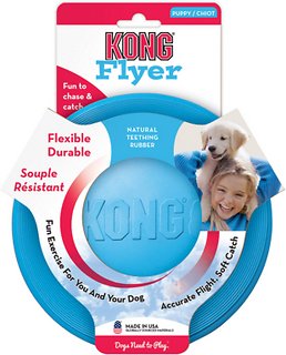 KONG Puppy Flyer frisbee ljusblå för valpar
