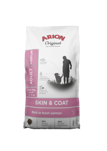 Arion Skin & Coat Medium Fisk 12 kg för hundar