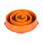 Outward Hound Fun Feeder Slo-Bowl matskål orange M för hundar och katter