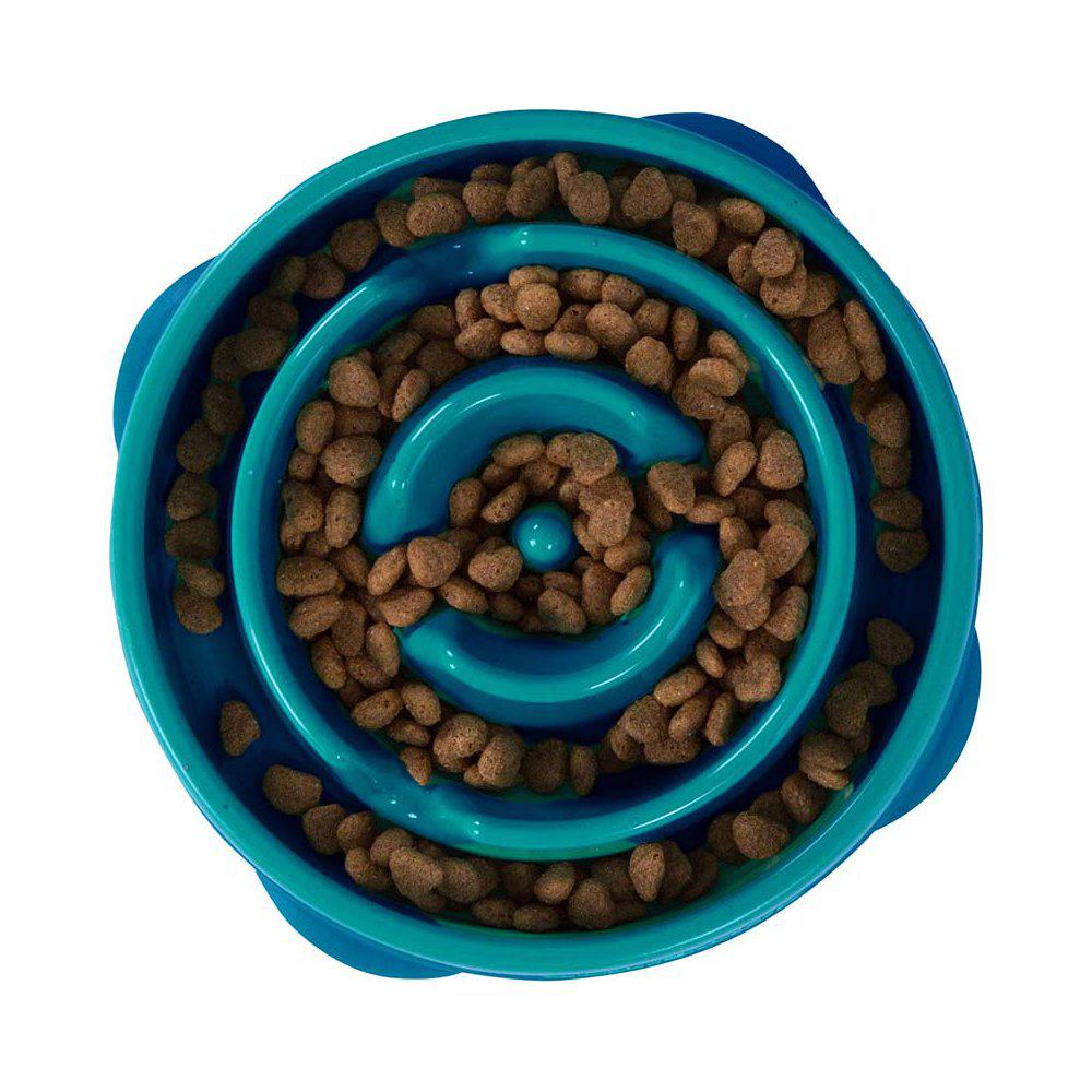 Outward Hound Fun Feeder Slo-Bowl matskål – Turkos M