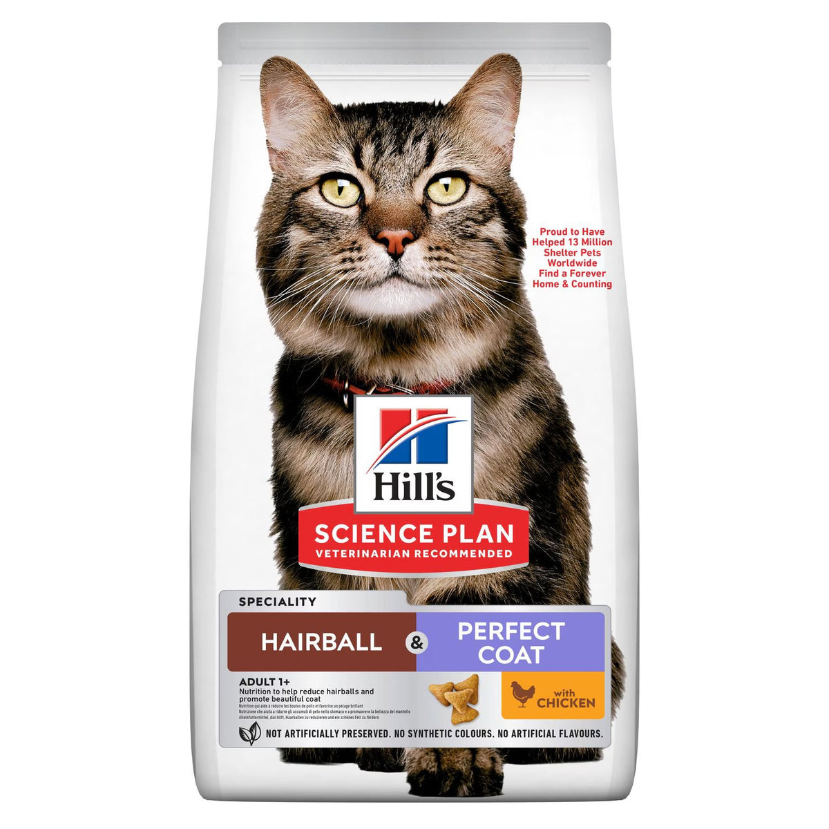 Hill's Science Plan Adult Hairball Indoor torrfoder med kyckling för katter 1,5 kg