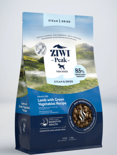 ZiwiPeak Steam & Torkat lamm för hundar 1,5 kg
