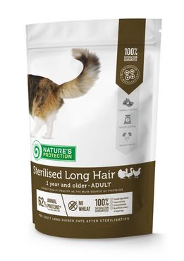 Nature's Protection Sterilised long hair fågel 400 g för katter