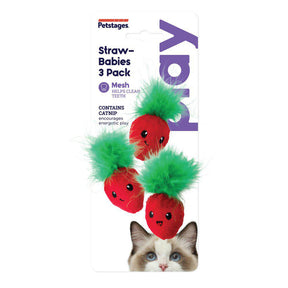 Petstages Straw-Babies kattleksaker 3-pack