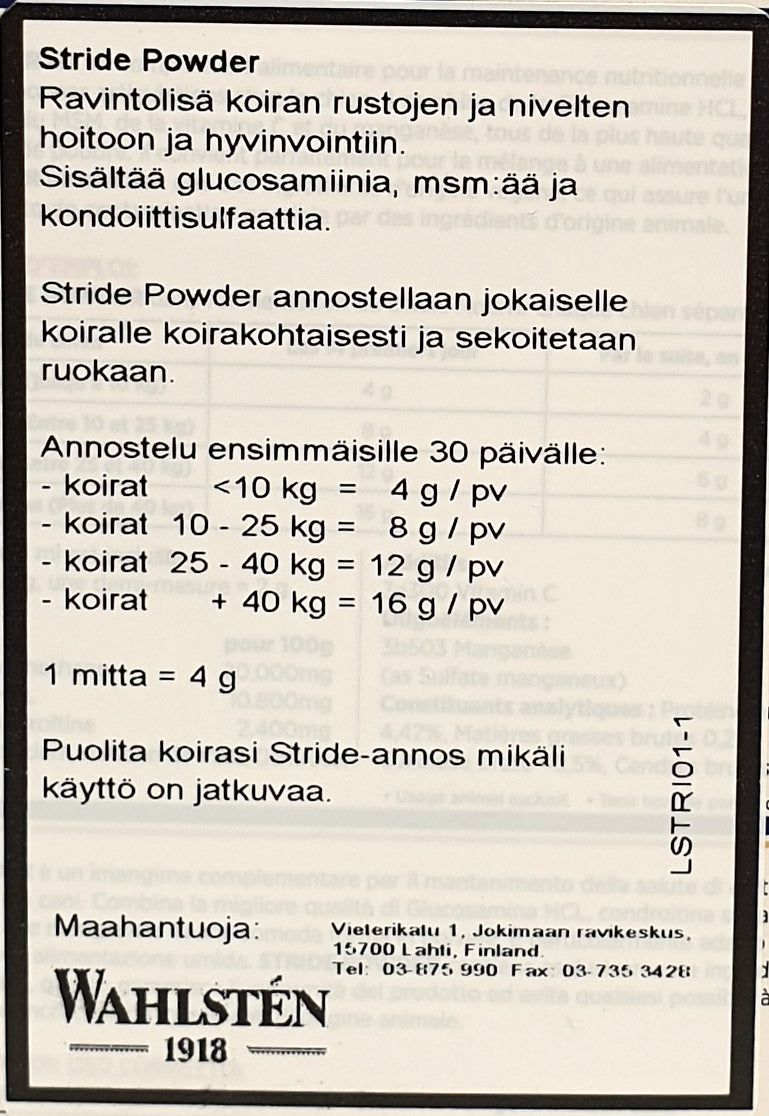 TRM Stride Powder för hundar 500 g