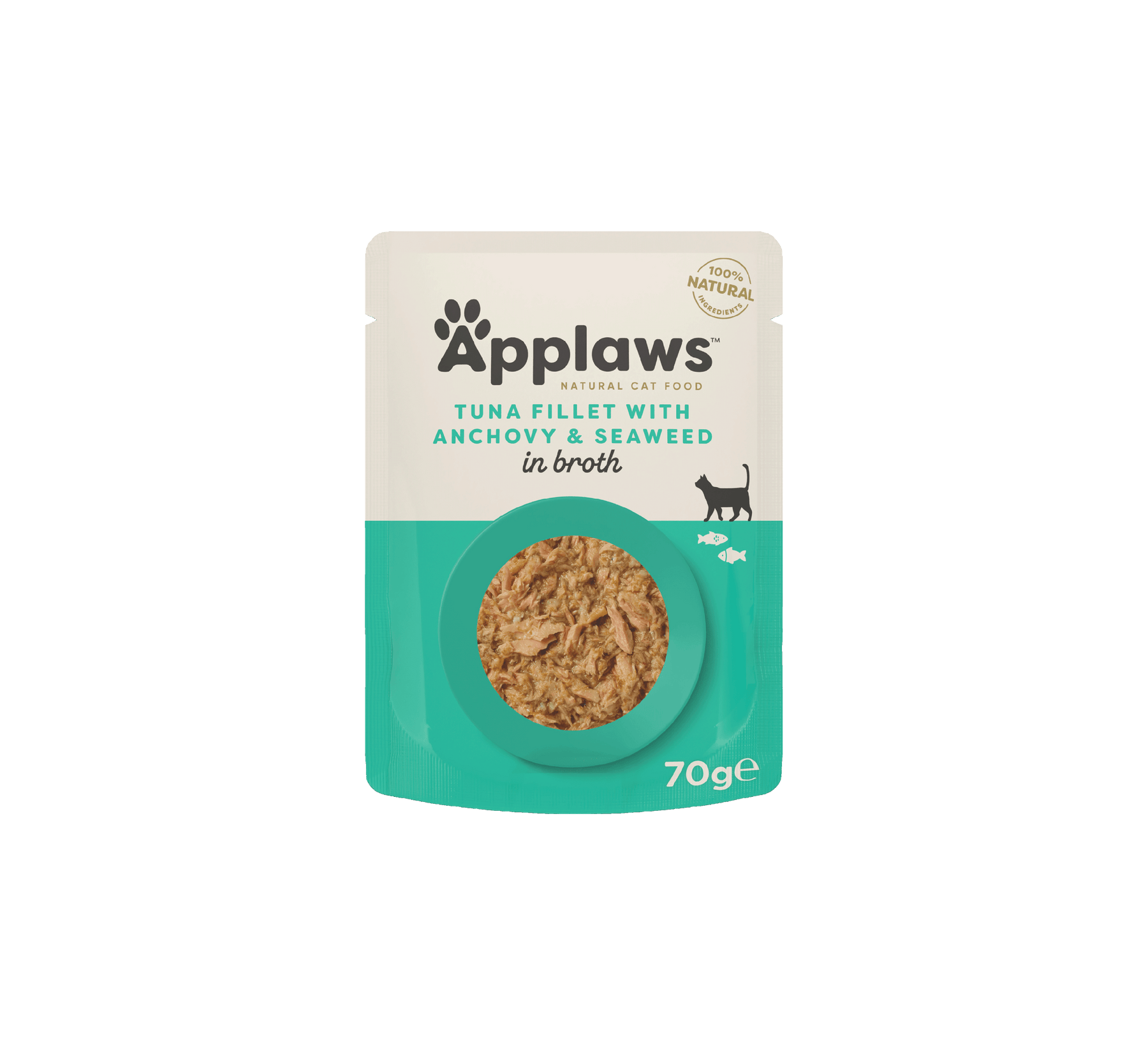 Applaws Adult Tuna Fillet with Anchovy & Seaweed in Broth 12 x 70 g