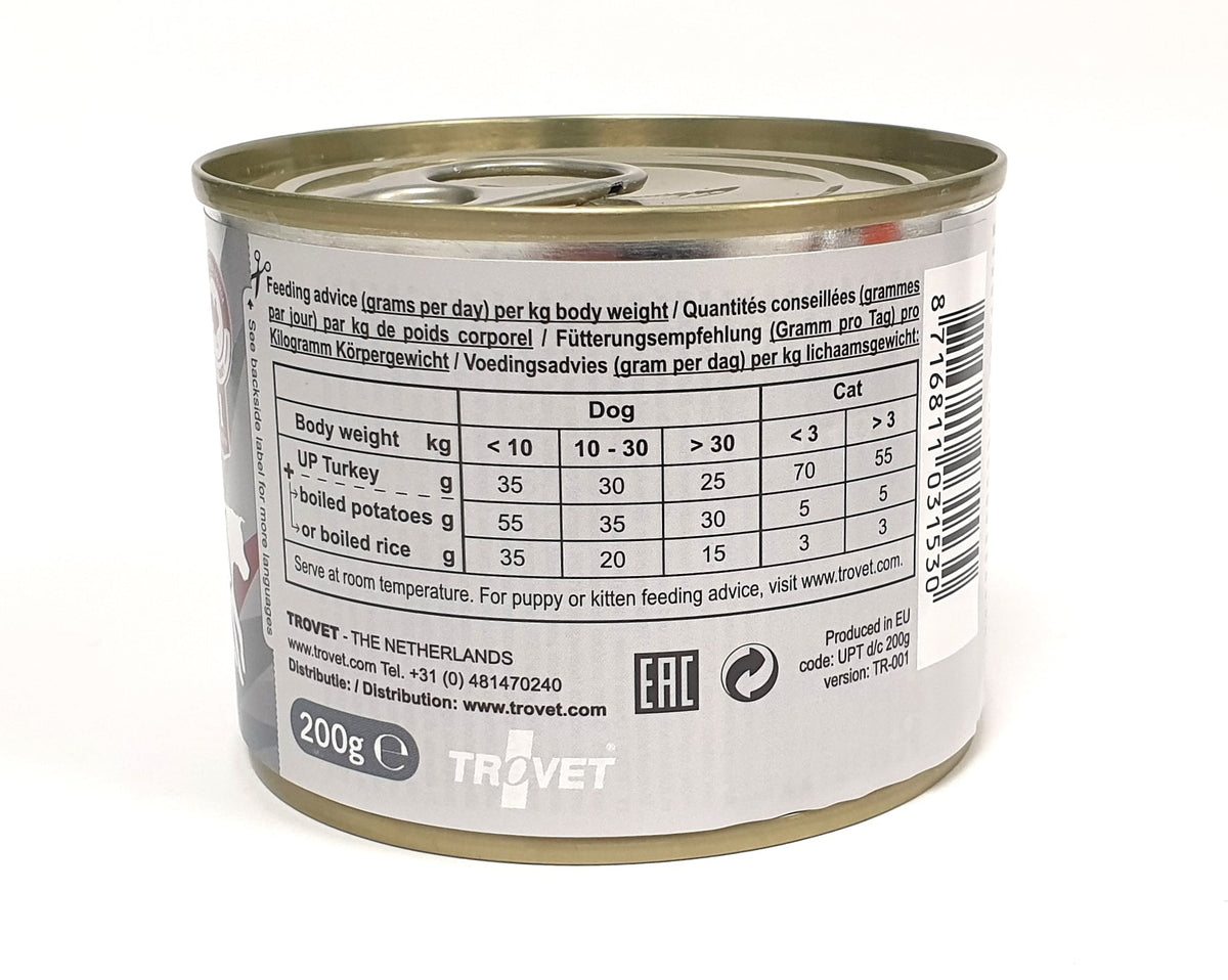 Trovet Unique Protein UPT turkey for cats and dogs 6 x 200 g