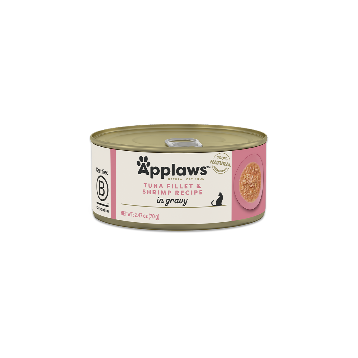 Applaws Cat Tonfiskfilé & Räka Burk 24 x 70 g för katter