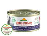 Almo Nature HFC Natural Tonfisk, Kyckling och Skinka 70 g våtfoder för katter