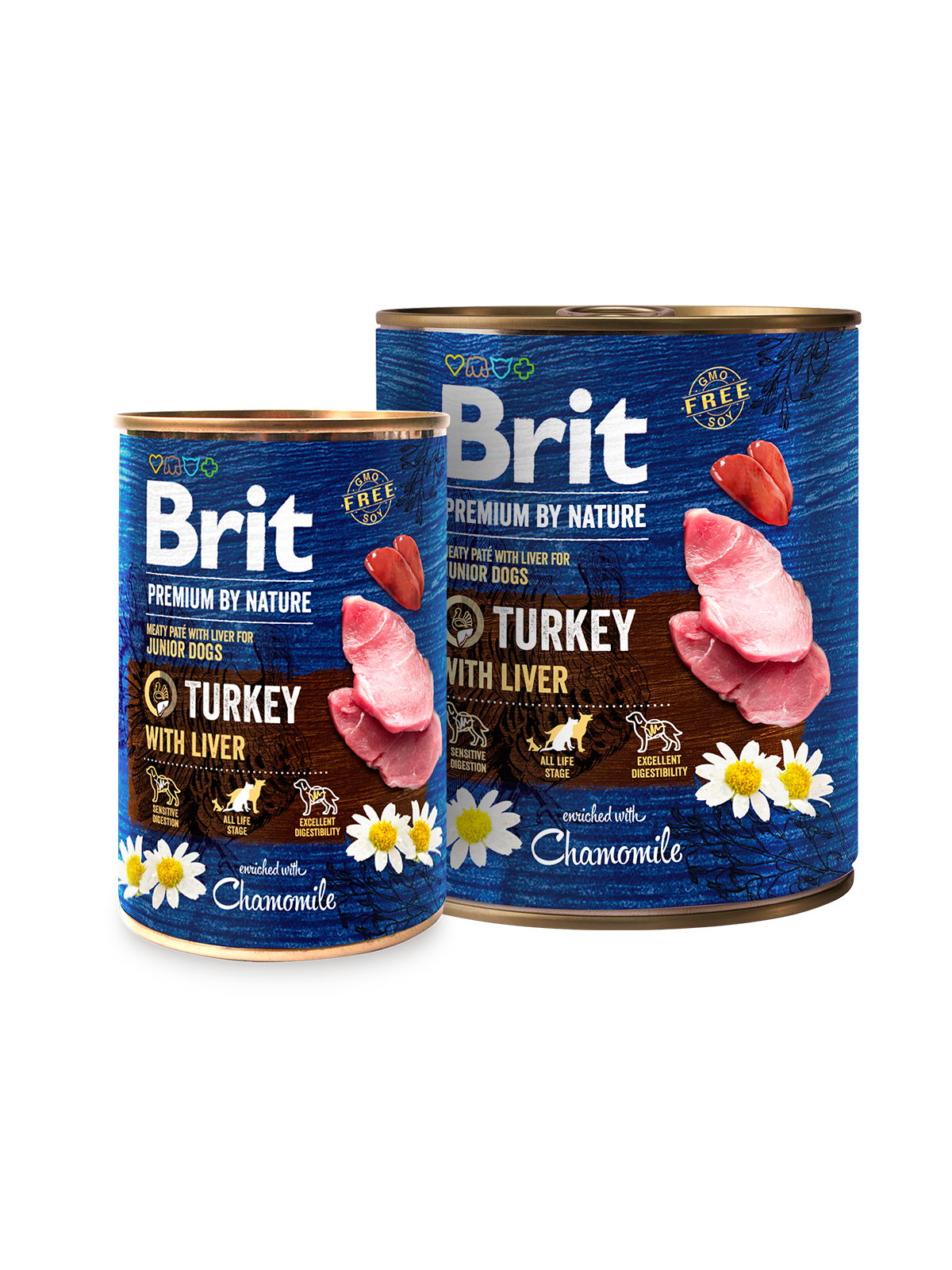 Brit Premium by Nature Kalkon & lever 6 x 800 g för hundar
