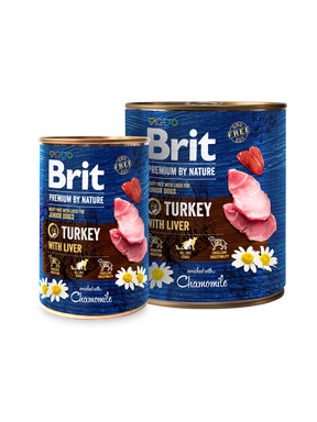 Brit Premium by Nature Kalkon & lever 6 x 800 g för hundar