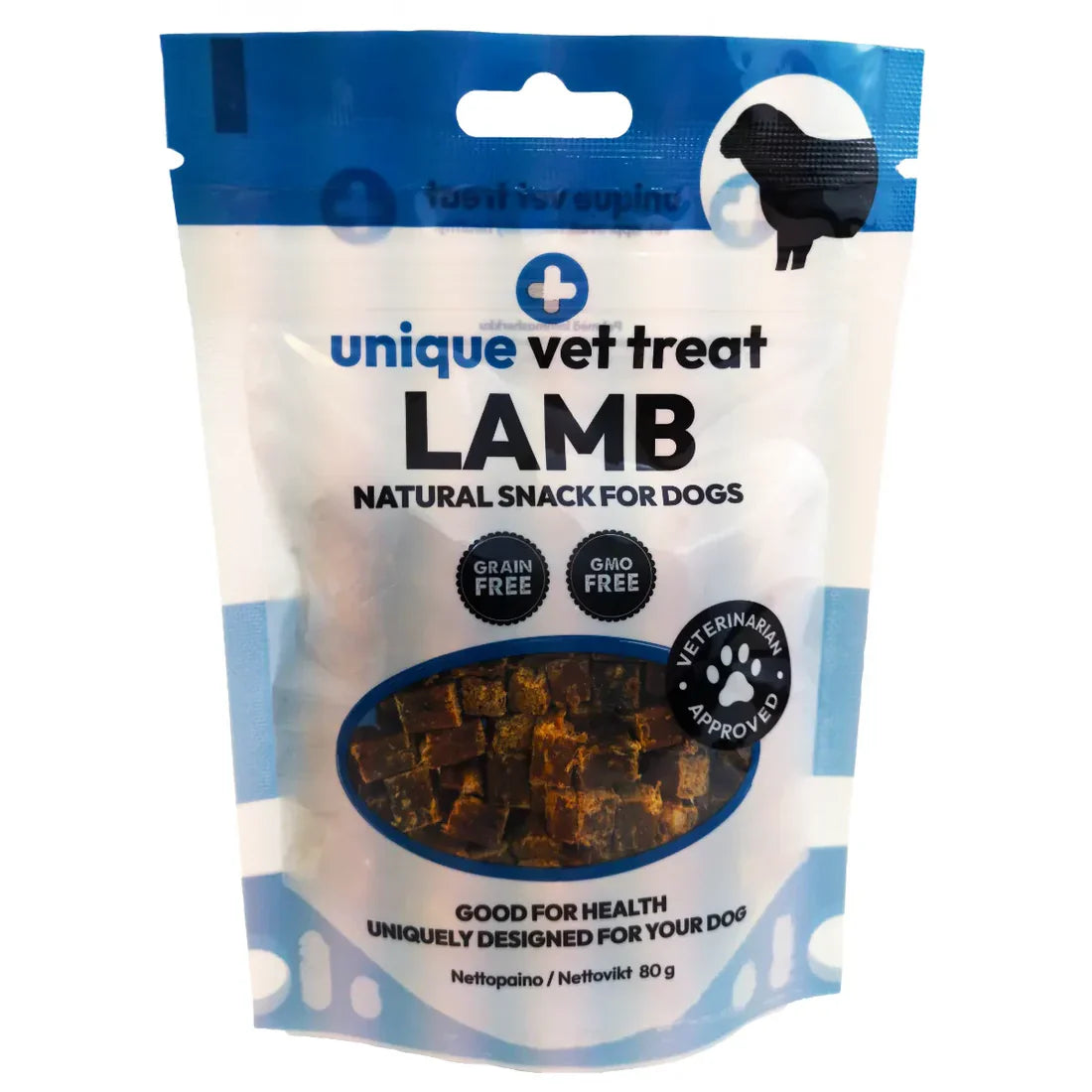 Unique vet treat Lammgodis 80 g för hundar