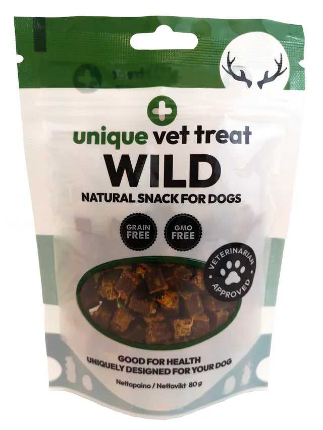 Unique vet treat Wild viltgodis 80 g för hundar