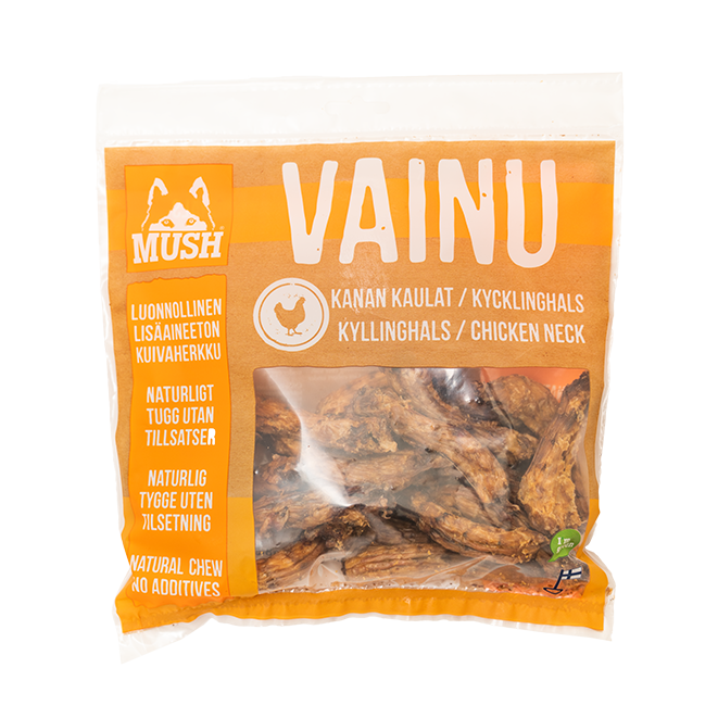 MUSH Vainu kycklinghalsar 220 g för hundar och katter