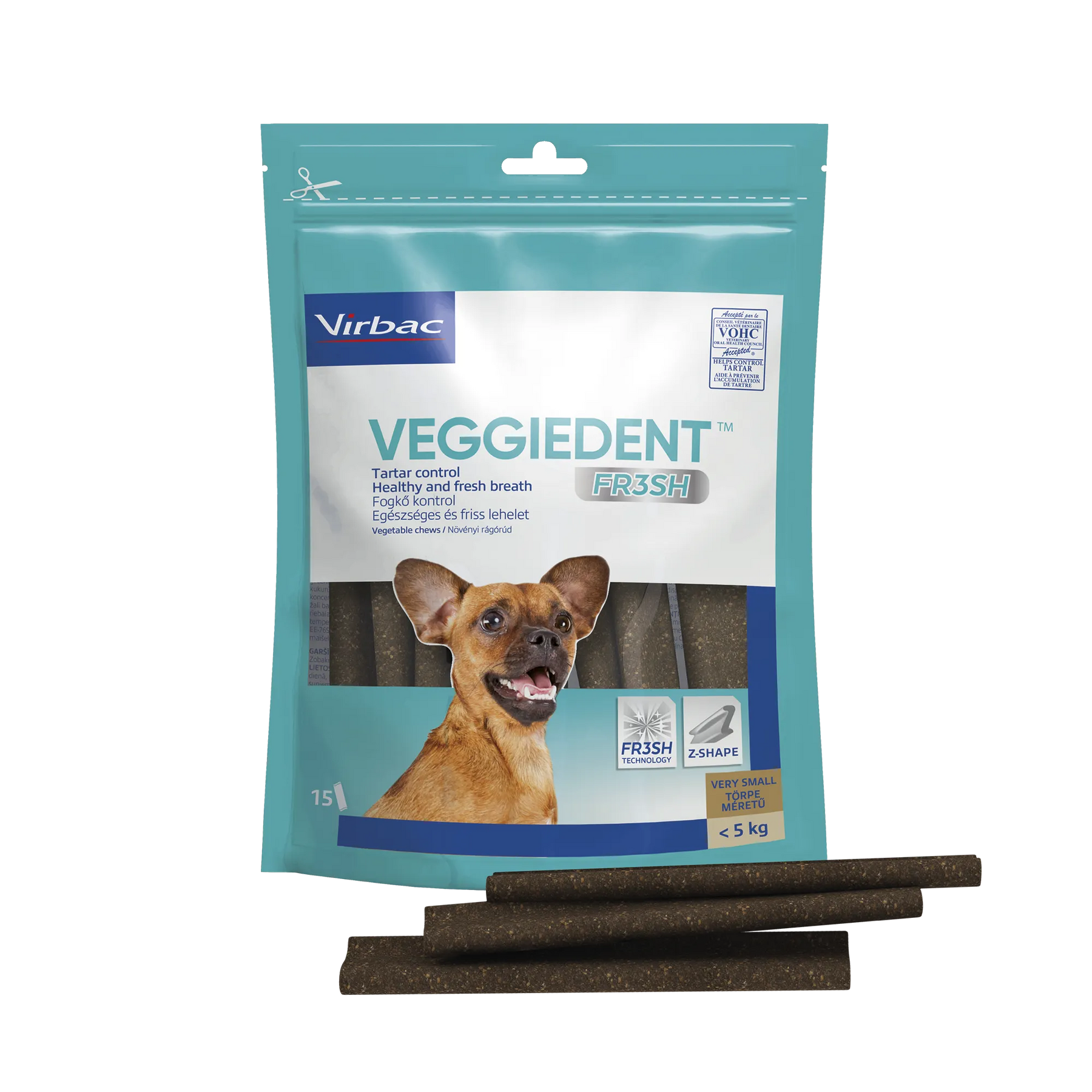Virbac VeggieDent FR3SH® dentaltugg för hund <5 kg
